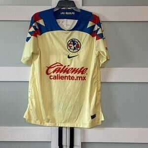Nike Las Aguilas 24/25 Club America Soccer Jersey Yellow Dri-Fit Sz Large